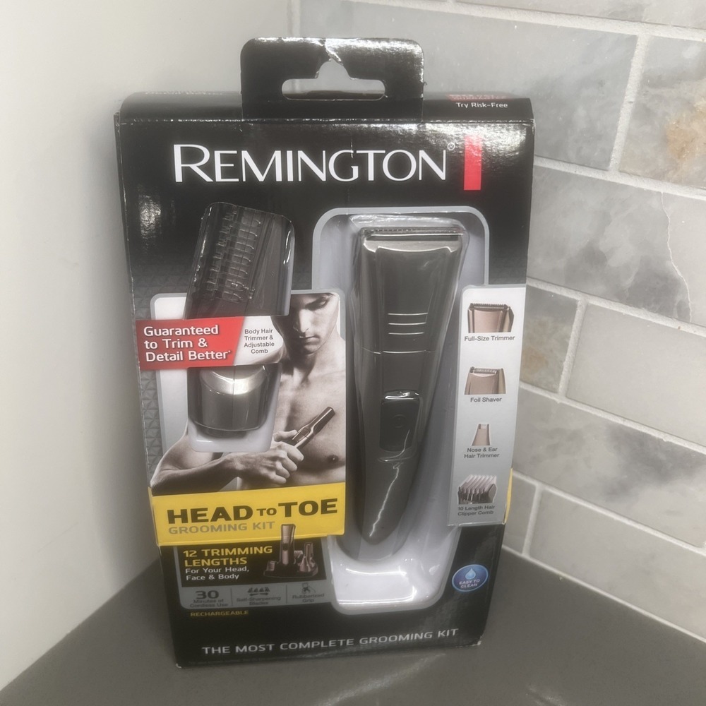 Remington Men's Head to Toe 12 Trimming Lengths Rechargeable Grooming Kit PG517